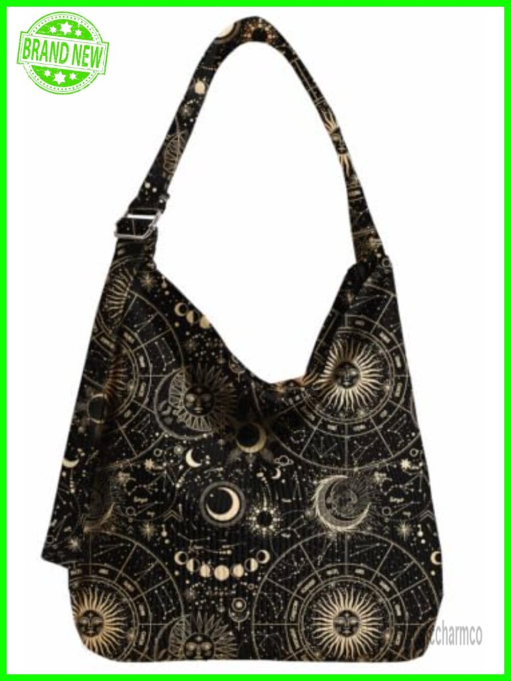 Corduroy Hobo Bag Large Zipper Tote Adjustable Strap Women Handbag